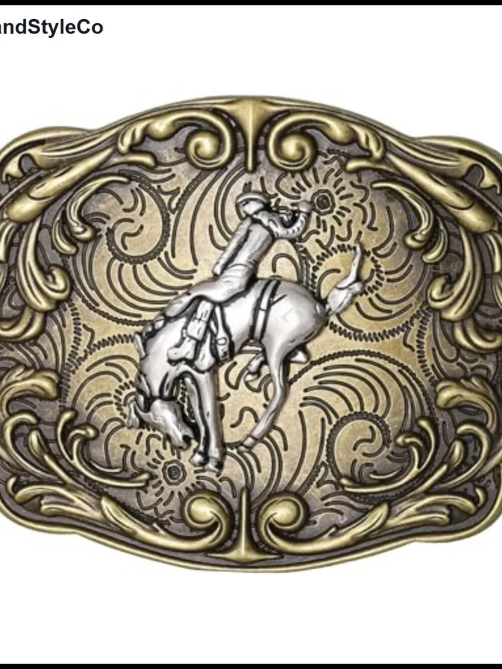 Metal Zinc Alloy Cowboy Belt Buckle 1.5